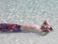 Relaxing in the crystal clear waters of Bahia Honda State Park.